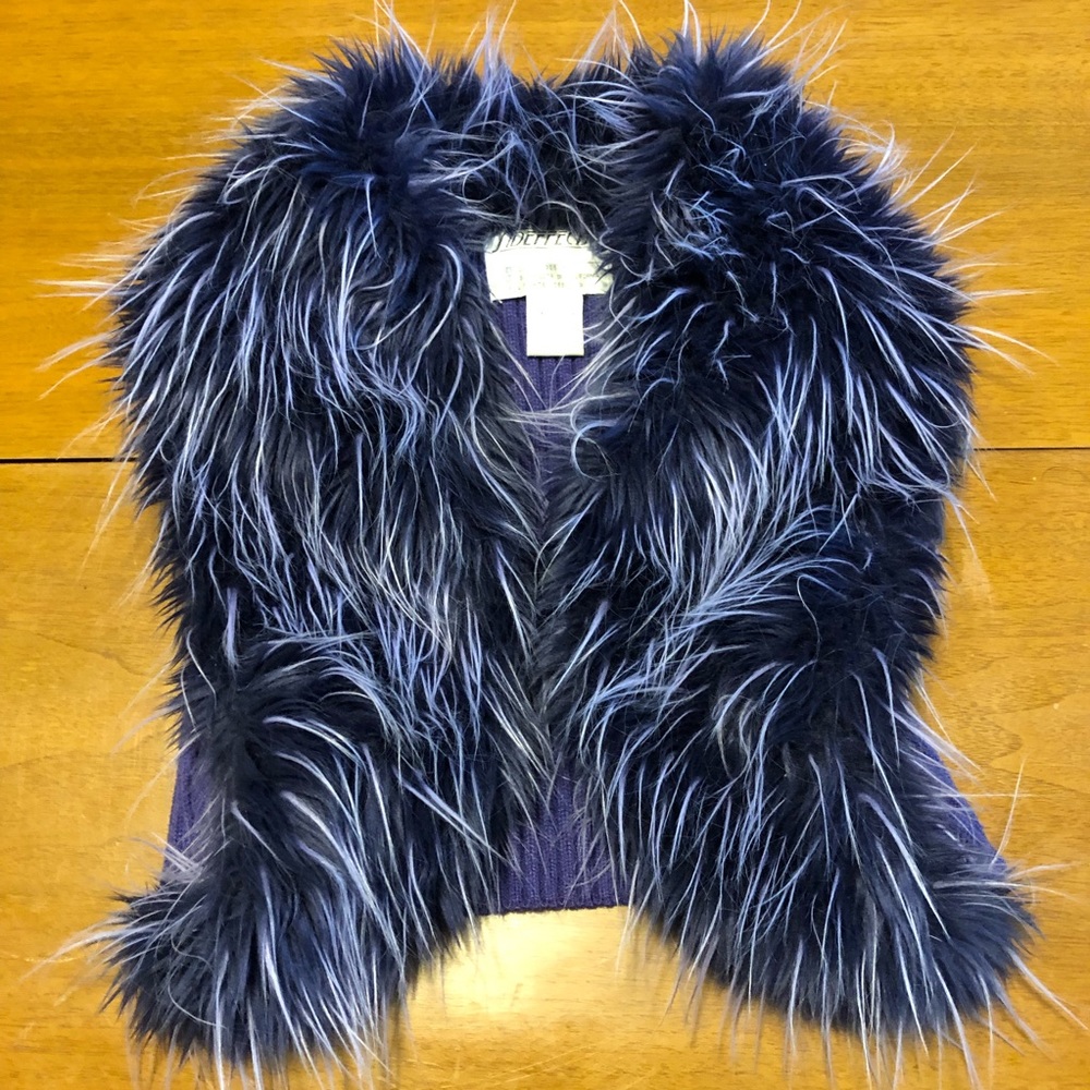 Purple Faux Fur Shrug